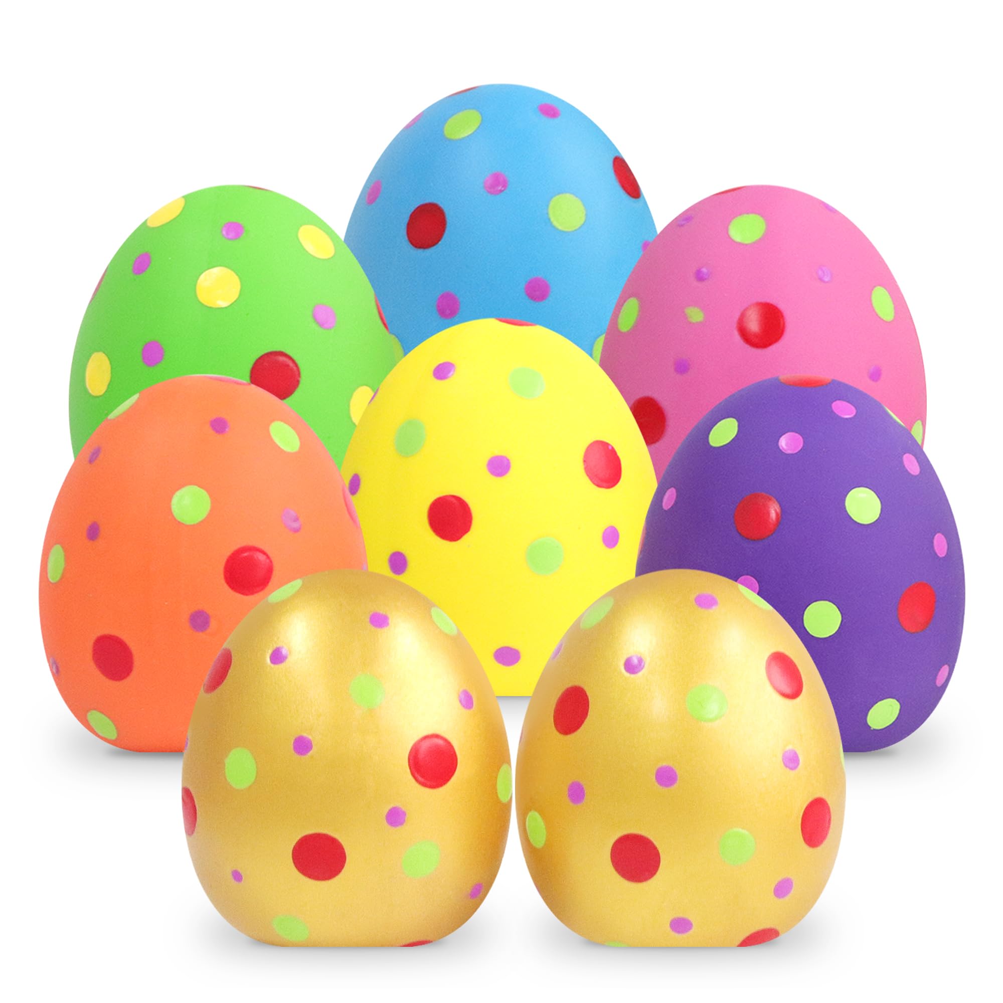 Coyava 8-pack colorful Easter egg toys engage dogs in lively playtime