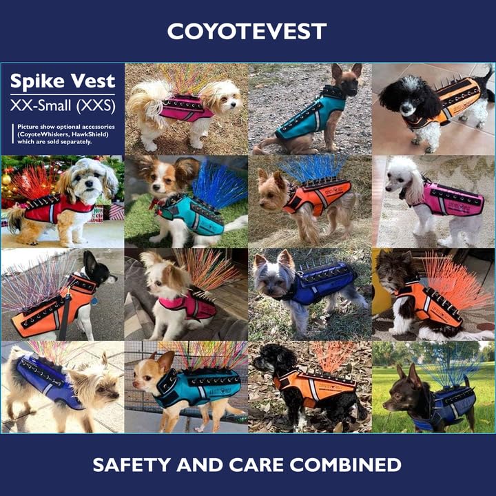 Sizing guide helps pick the right SpikeVest fit for your dog.