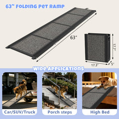 COZEER heavy-duty aluminum ramp handles up to 250 lbs with stable support