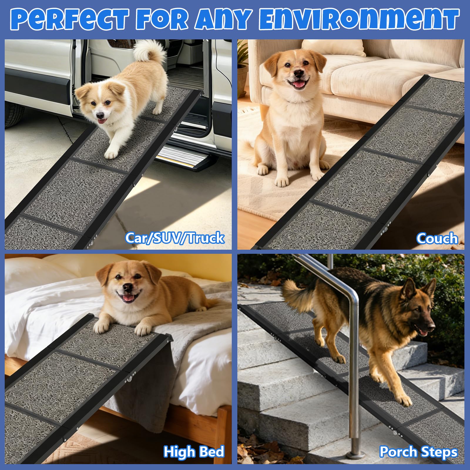 COZEER dog ramp at home helps dogs reach elevated surfaces