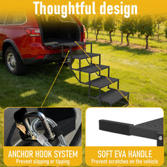 COZEER dog steps folded compactly for easy storage
