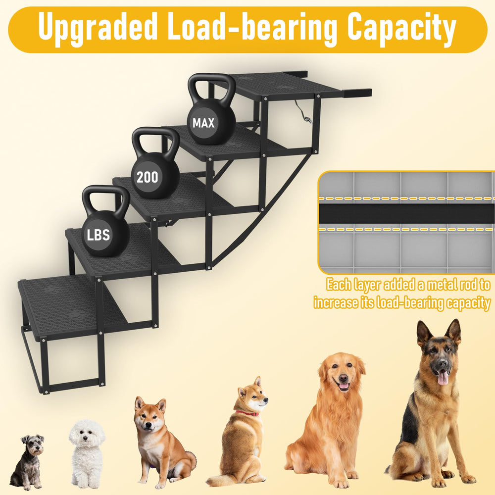COZEER dog steps non-slip textured treads for confident grip