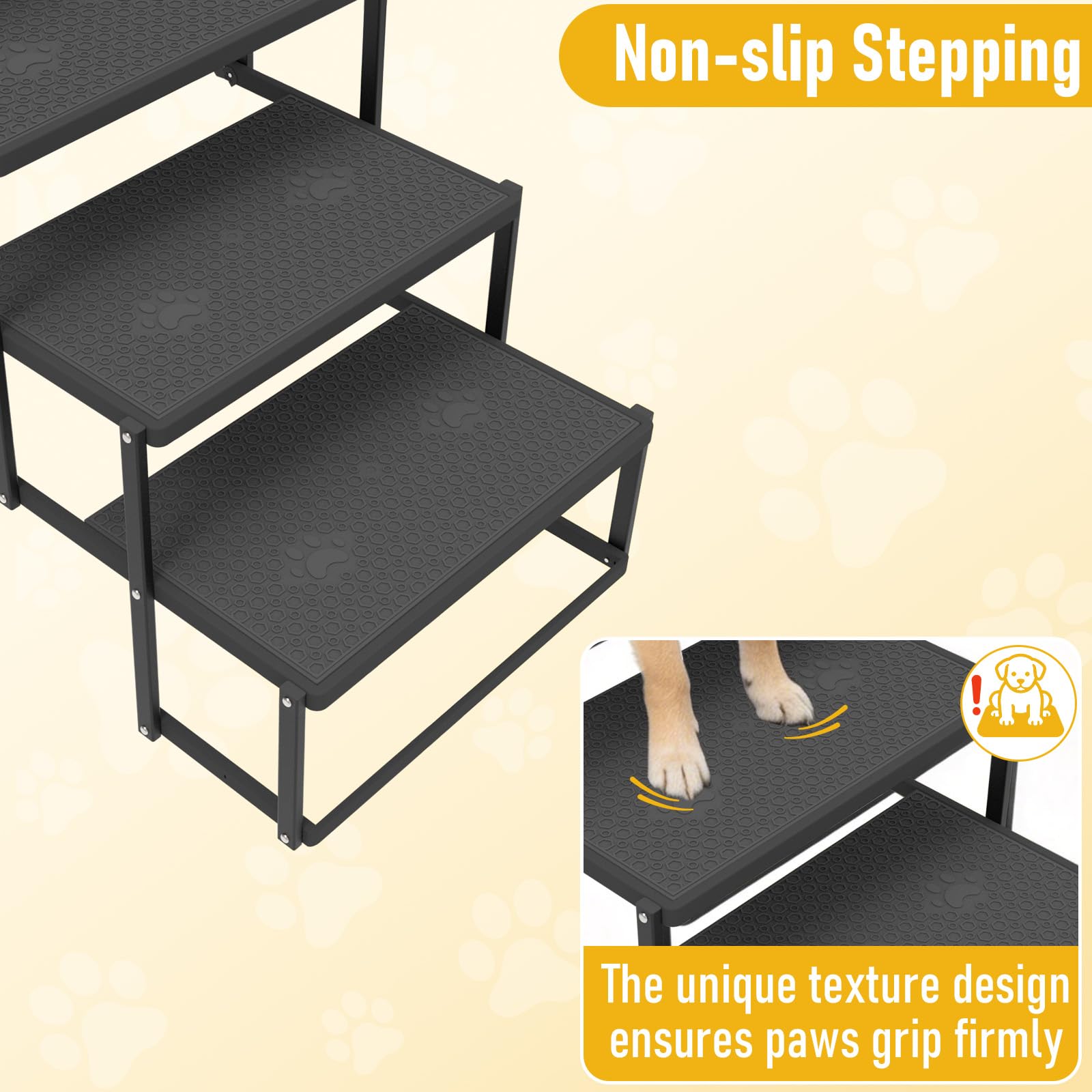 COZEER dog steps durable solid plastic construction resists warping