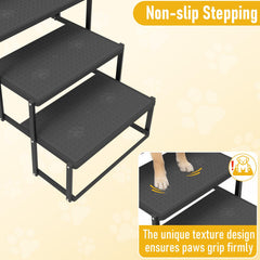 COZEER dog steps durable solid plastic construction resists warping