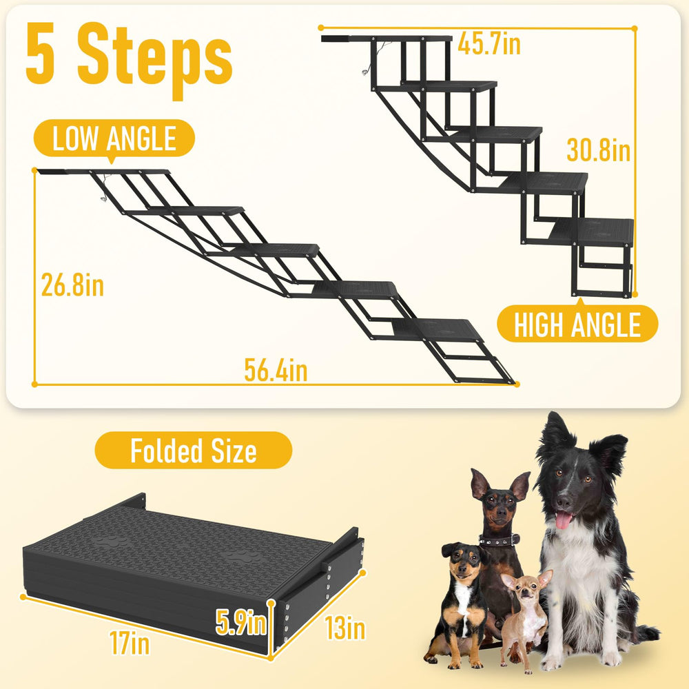 COZEER dog steps lightweight and portable for travel