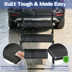 COZEER dog steps fold flat in seconds for easy transport.