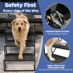 COZEER dog stairs resist weather and wear, keeping steps looking new.