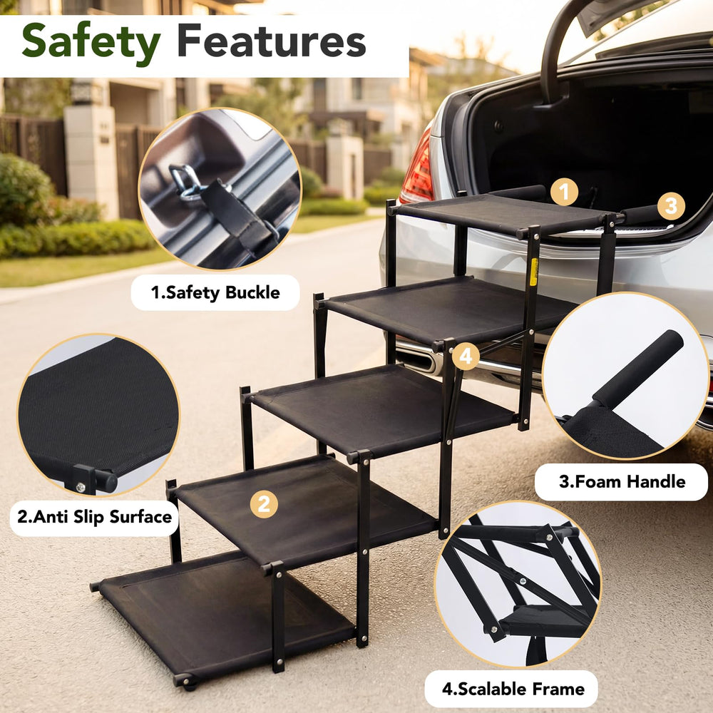 Cozila foam-wrapped handle reduces slipping and protects car trunk during loading
