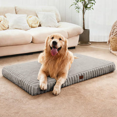 Cozila large orthopedic bed with waterproof liner guards the foam for easy, mess-free naps.
