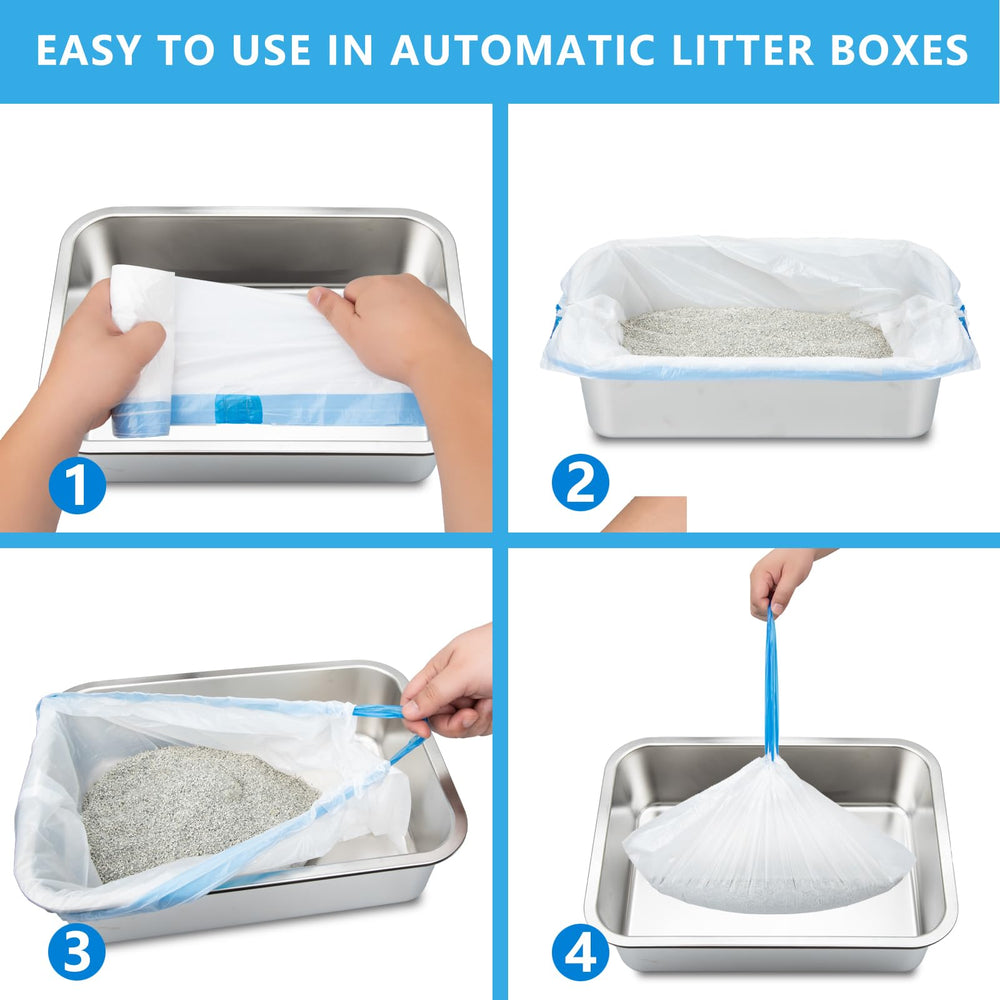 Coziley versatile waste bags suit litter box drawers and waste bins with easy cleanup.