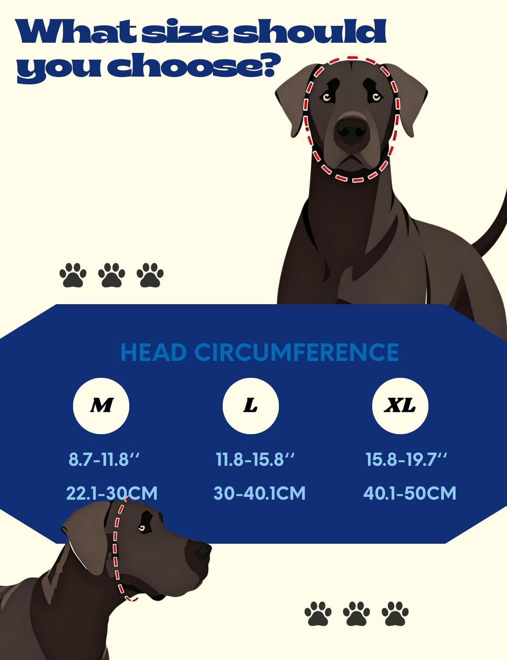 Cozinus dog headphones available in multiple sizes for all breeds.