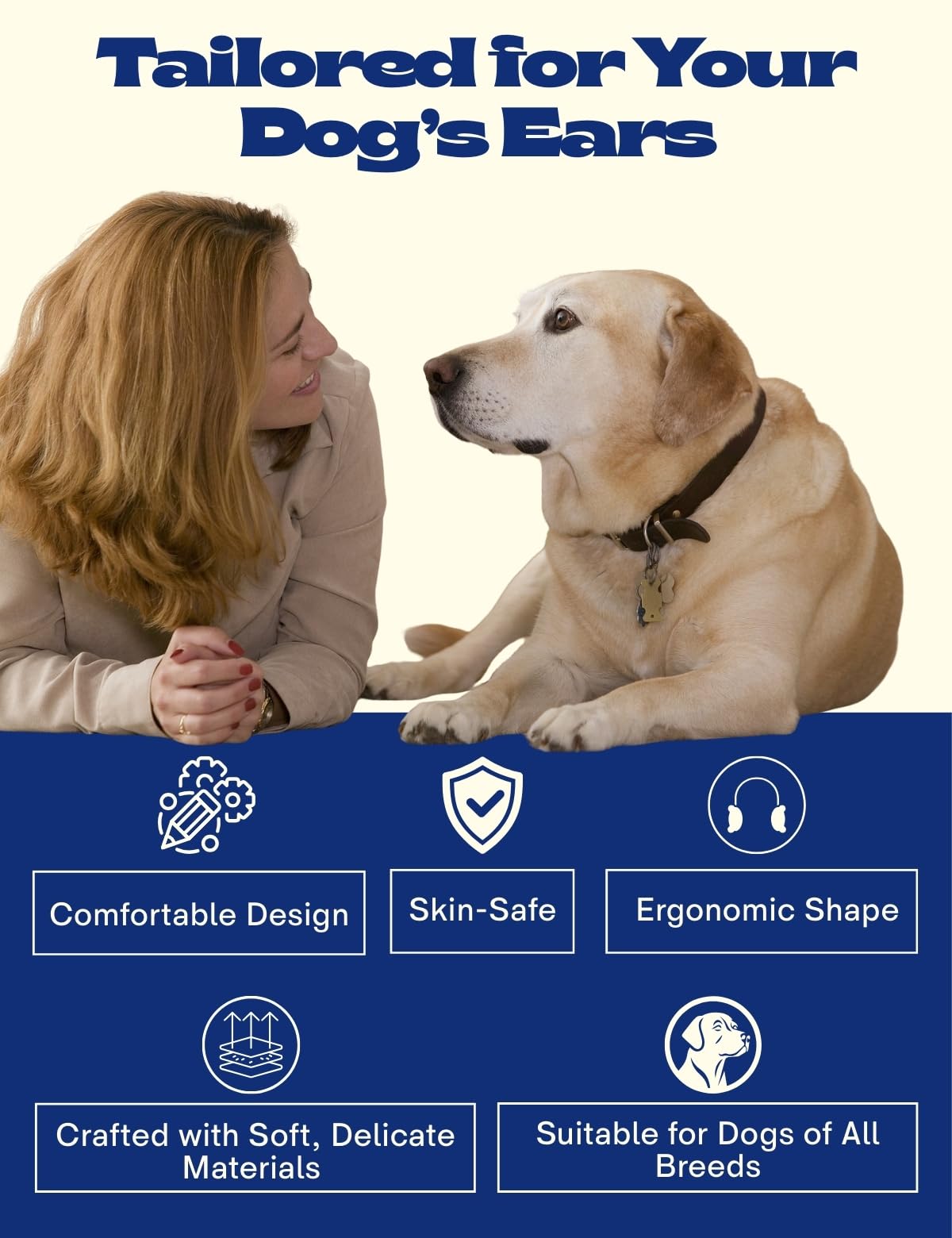 Cozinus dog headphones dual noise cancellation and enclosure calm dogs.