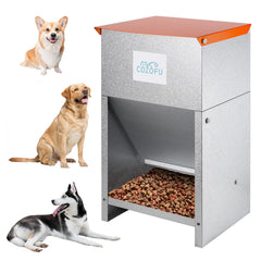 COZOFU dog feeder full view highlights 25-pound capacity for easy self-feeding