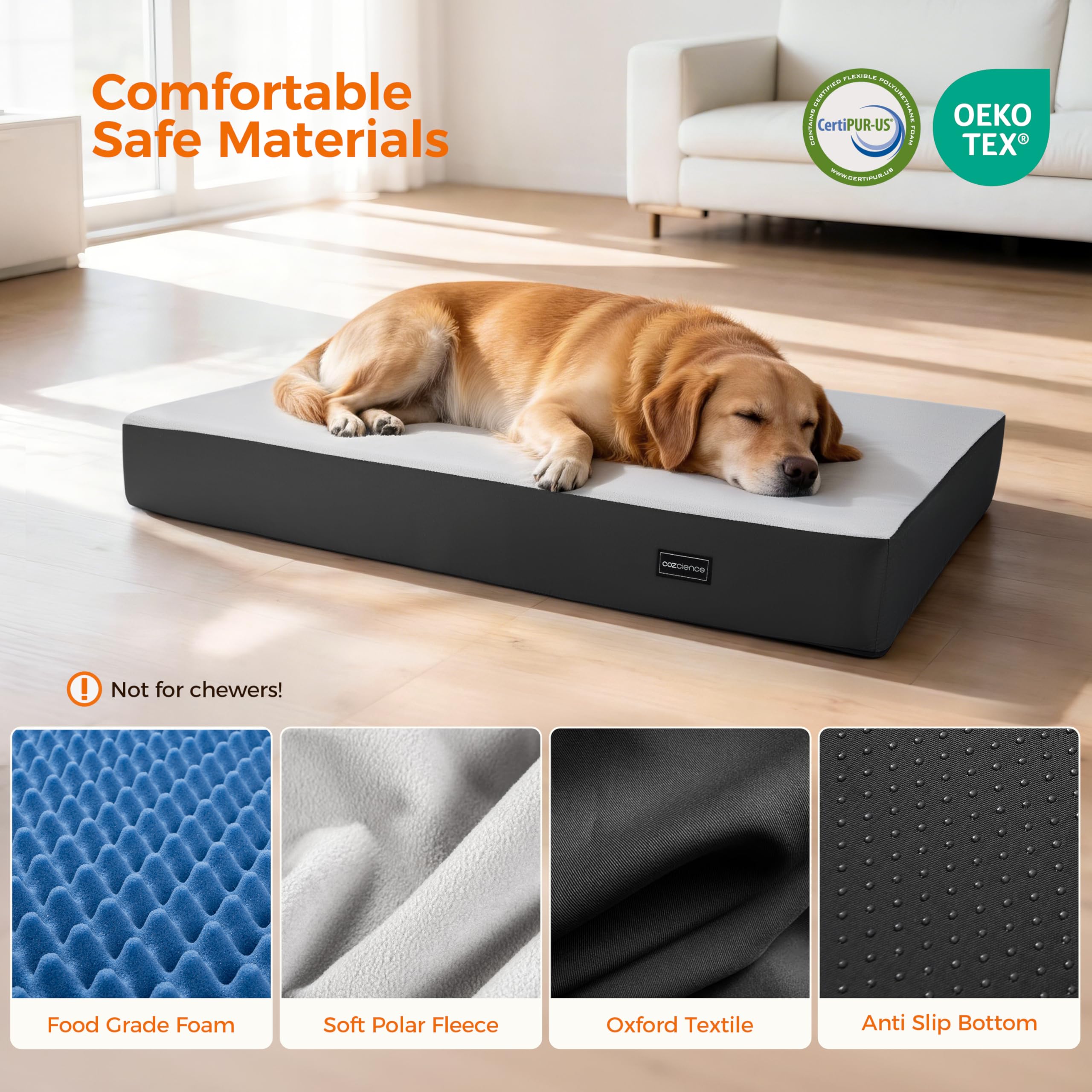COZCIENCE non-slip bottom keeps the bed securely in place during play