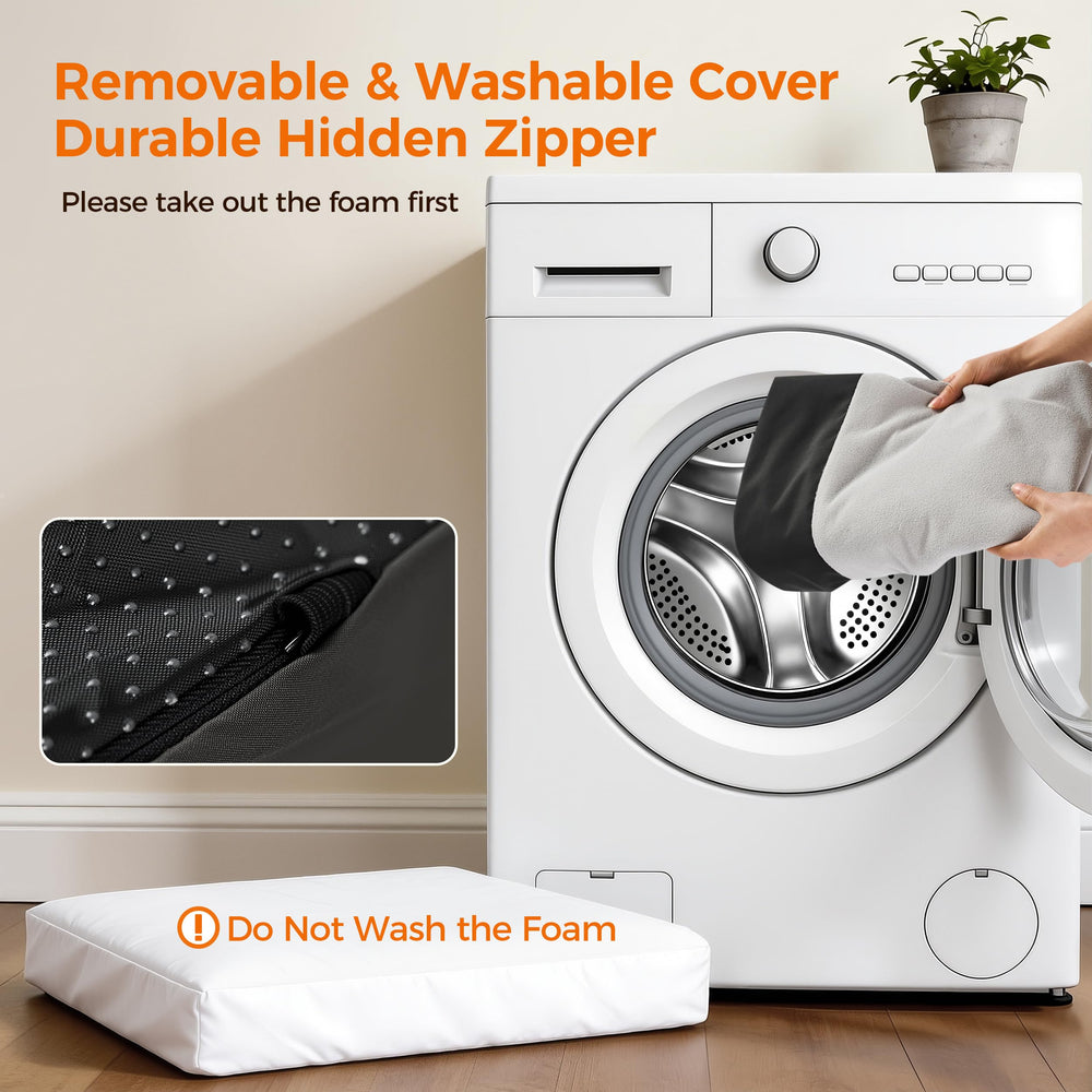 COZCIENCE removable washable cover image highlights easy cleaning and durable zipper