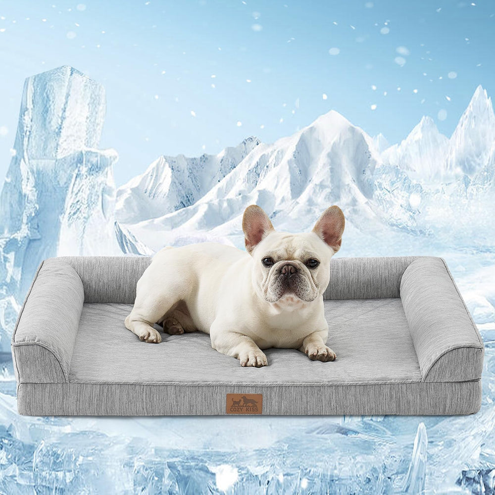 COZY KISS cooling dog bed surface stays cool on hot days for your pet