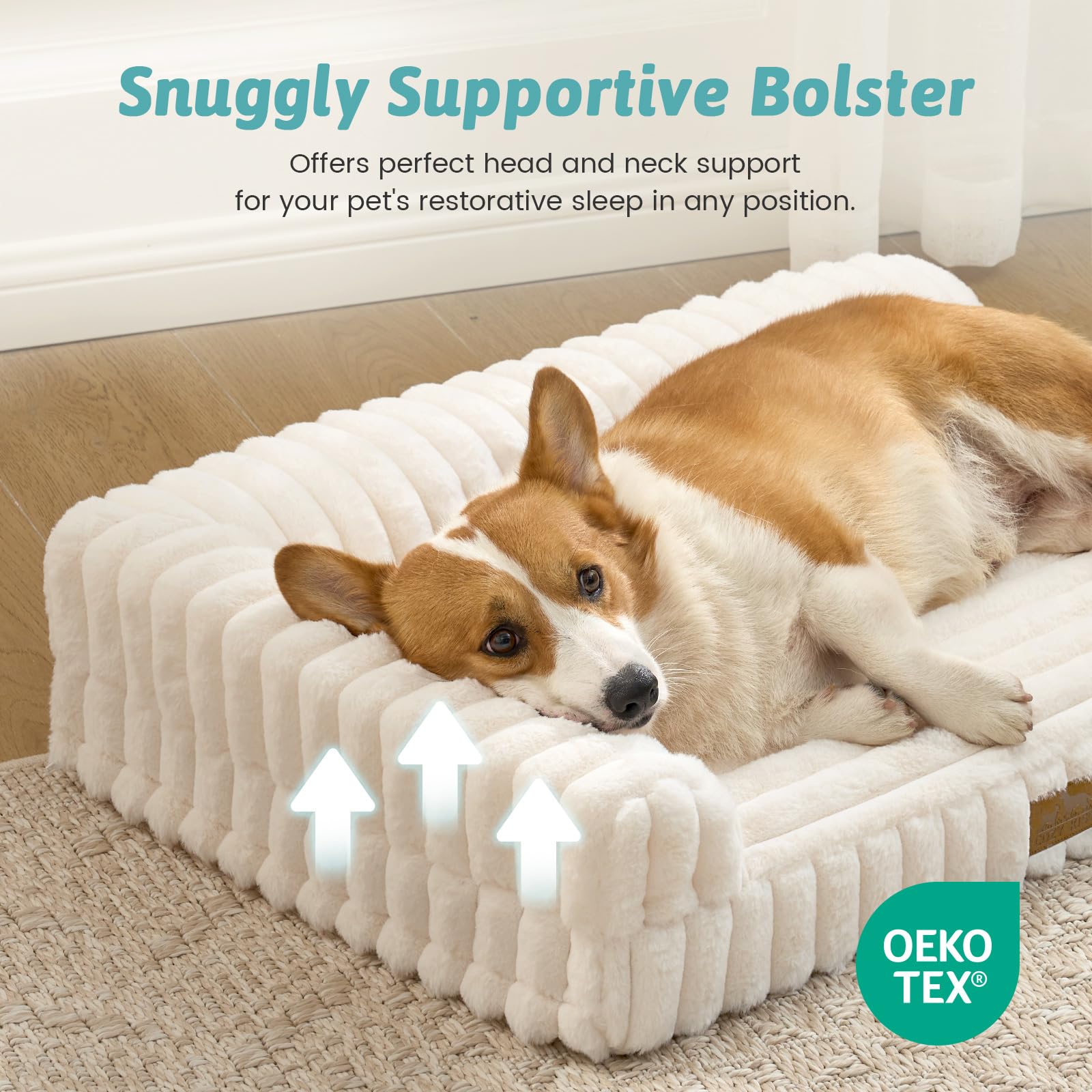 COZY KISS Cute Dog Bed non-slip bottom keeps bed steady