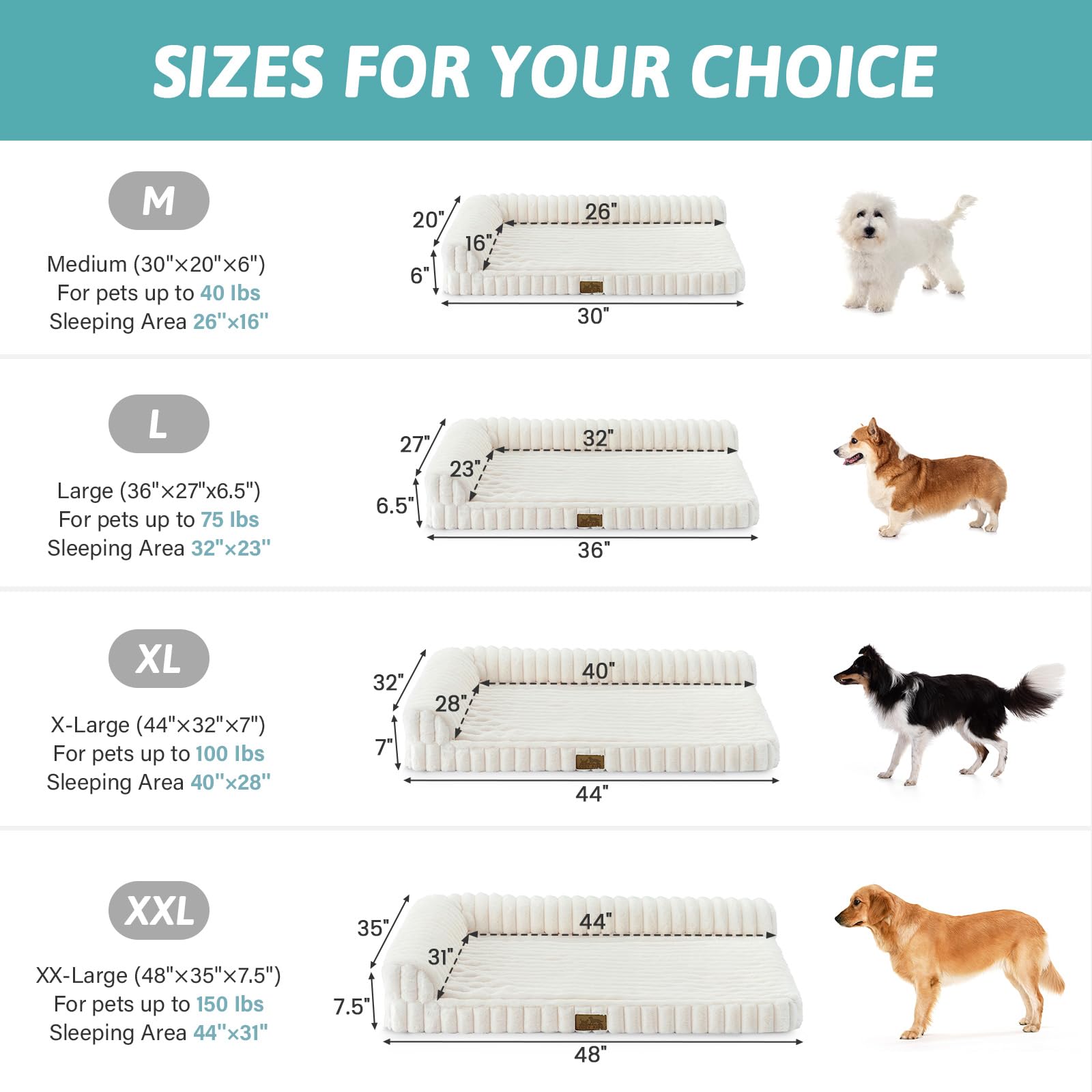 COZY KISS Cute Dog Bed removable cover for easy cleaning