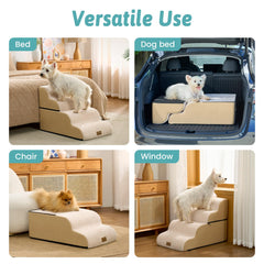 Removable cover on COZY KISS stairs in beige for easy cleaning