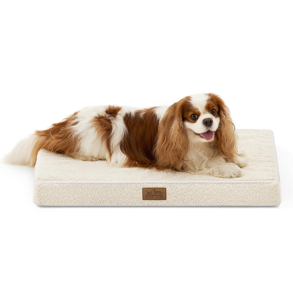 COZY KISS dog crate bed with rectangular shape provides joint support and comfort.