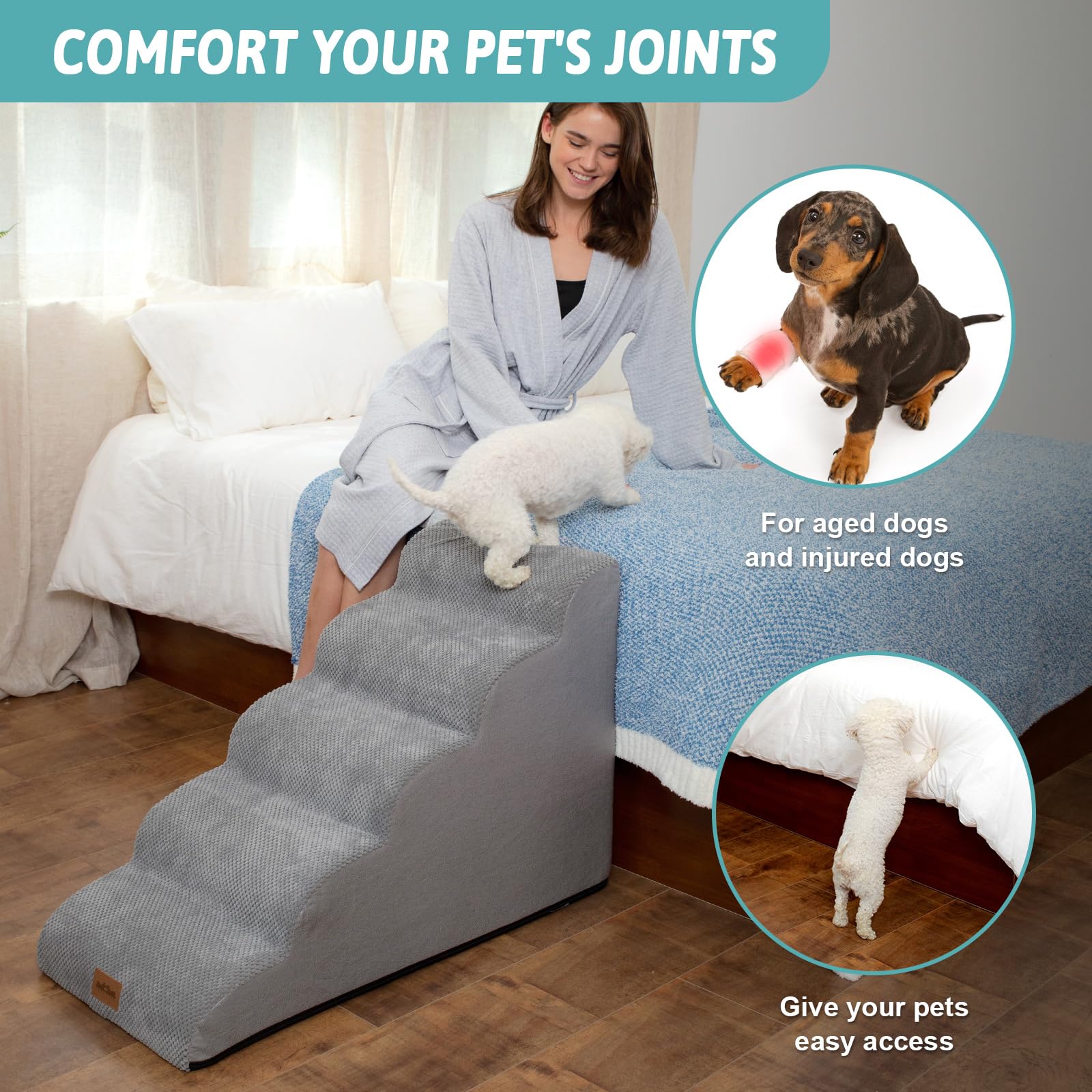 COZY KISS 30D foam density provides supportive, soft contact for joints.
