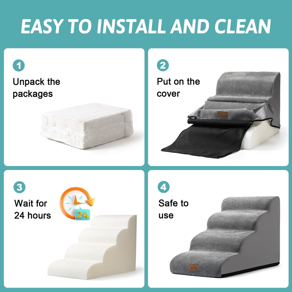 COZY KISS dog stairs leakproof top layer keeps paws dry during use