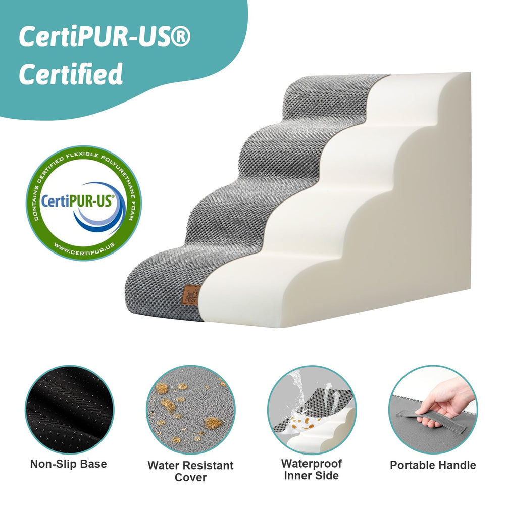 COZY KISS dog stairs non-slip base reduces movement on floors