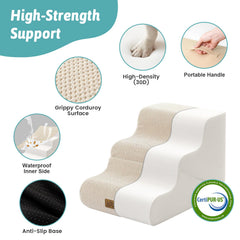 COZY KISS dog stairs non-slip base reduces movement during use.