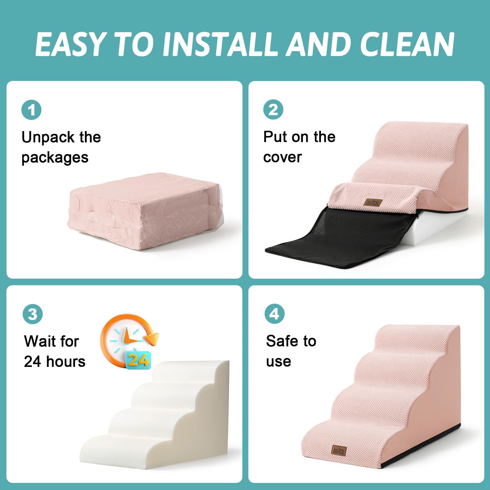 COZY KISS non-slip bottom keeps stairs steady during use