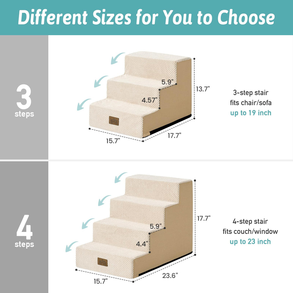 COZY KISS dog stairs removable cover for easy cleaning