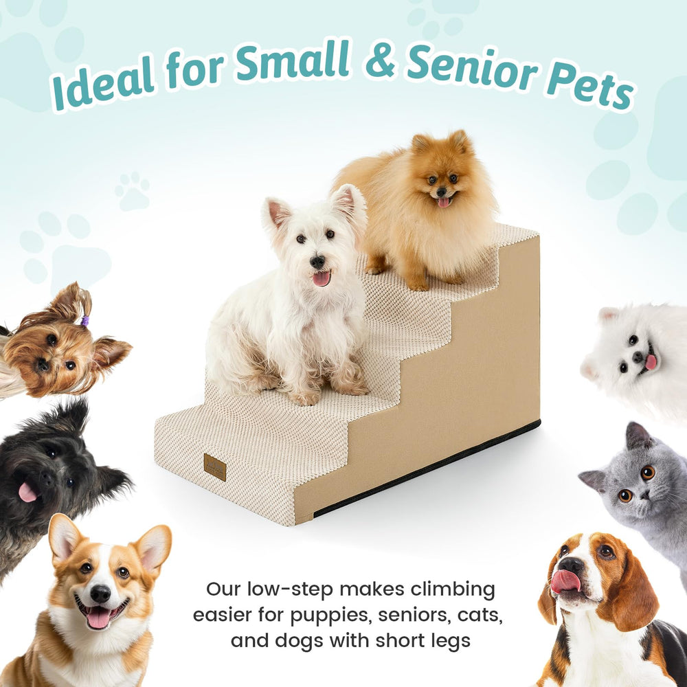 COZY KISS dog stairs removable washable cover protects foam and cleans easily