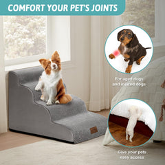 COZY KISS dog stairs removable washable cover for easy cleaning
