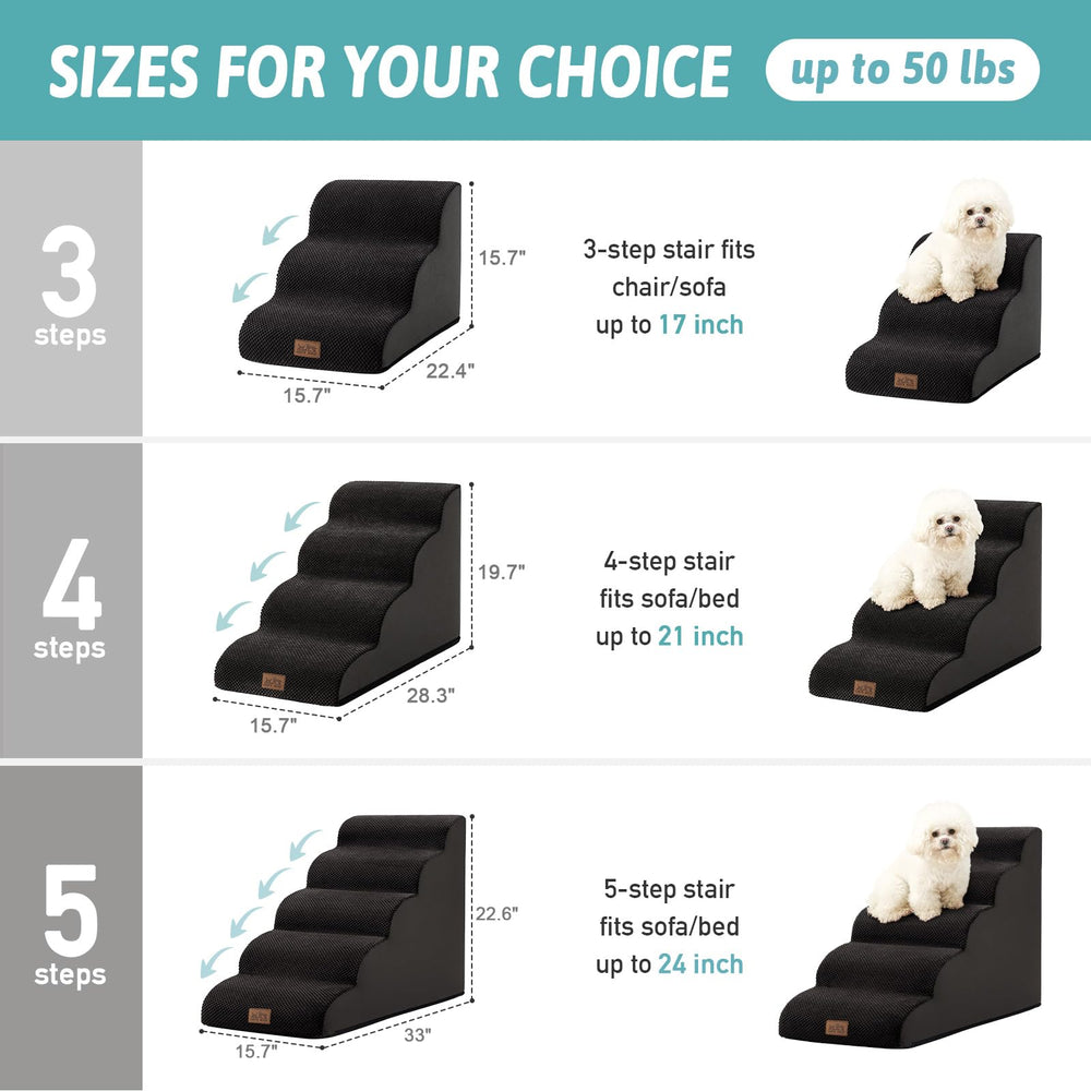 COZY KISS dog stairs designed for small dogs and puppies for safe access