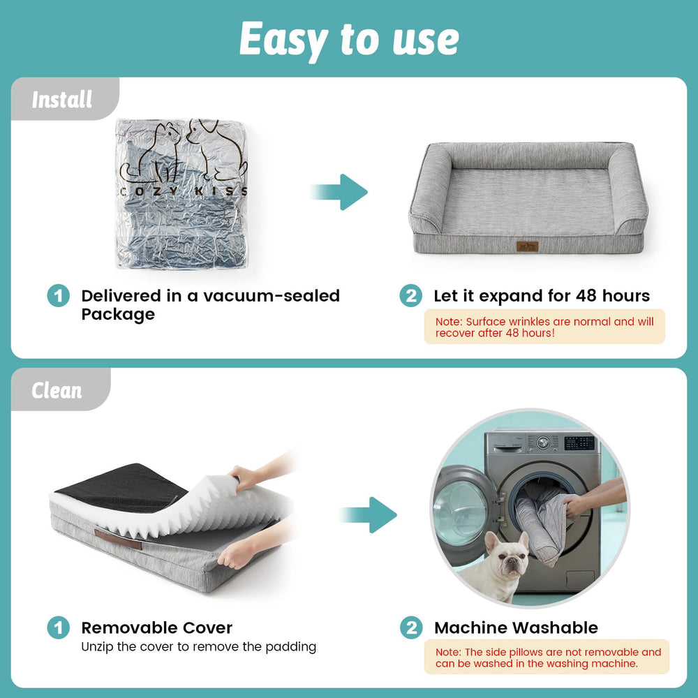 COZY KISS egg crate memory foam delivers targeted support.