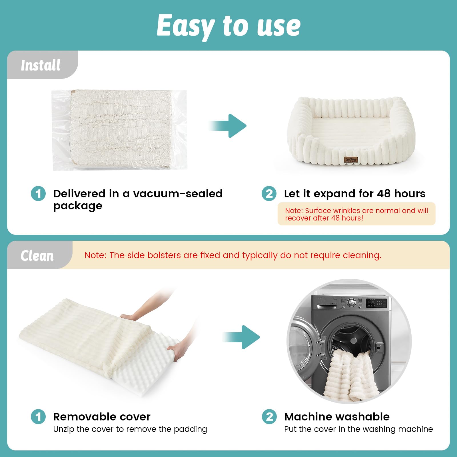 COZY KISS indoor cream pet bed suitable for small pets