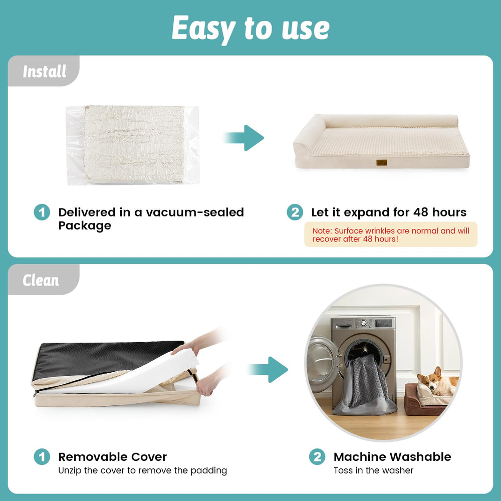 COZY KISS leak-proof inner lining protects foam from spills.