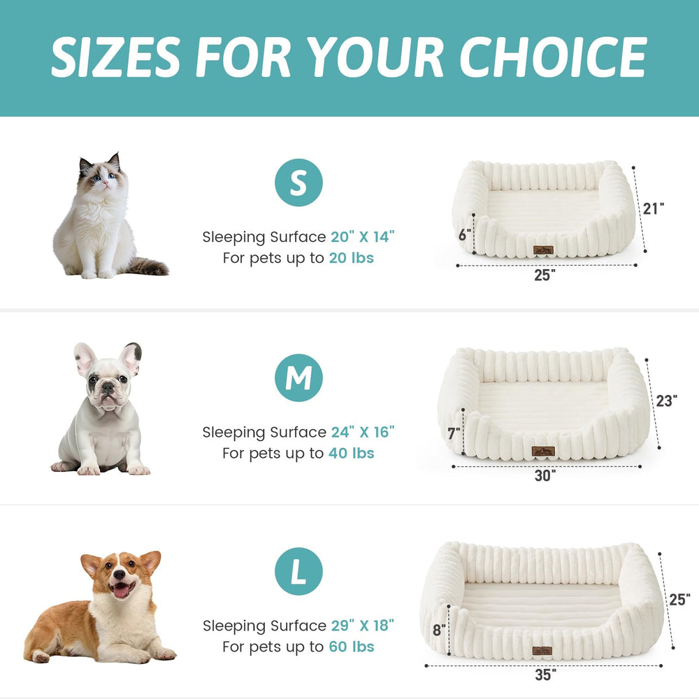 COZY KISS rectangular pet bed plush interior photo for cats and dogs