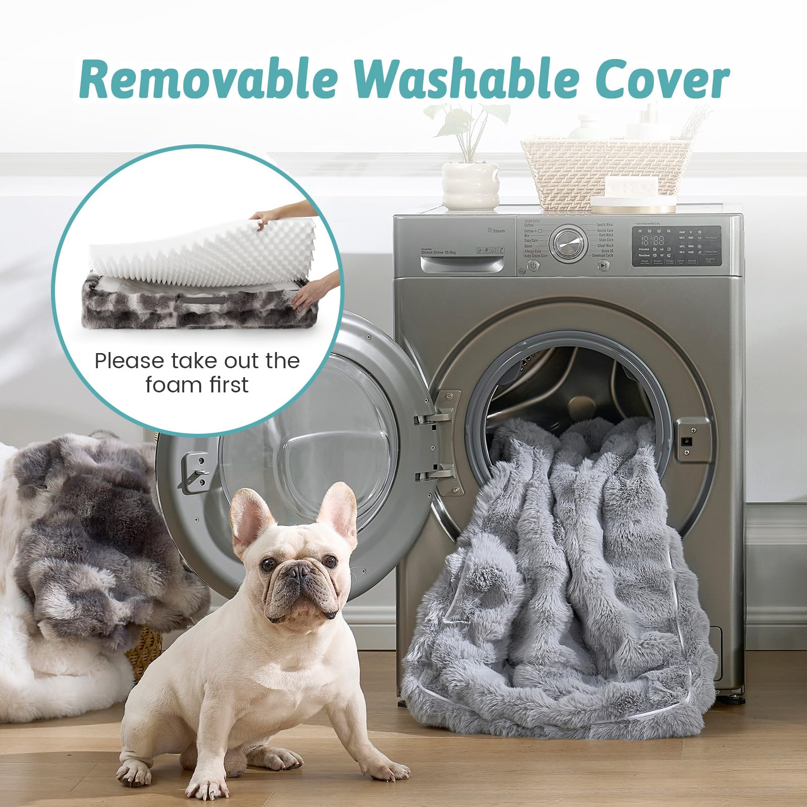 COZY KISS-removable-washable-cover simplifies cleanup after adventures.