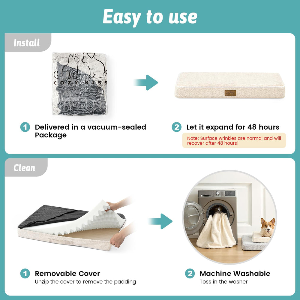 COZY KISS travel-friendly bed compact size ideal for trips.