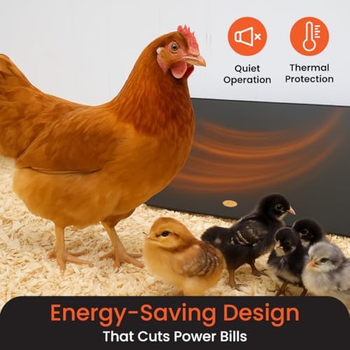 Protected cord design reduces pecking risk during outdoor coop operation.