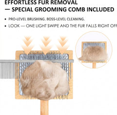 COZYGIFT long-pin brush targets heavy undercoat on doodles.