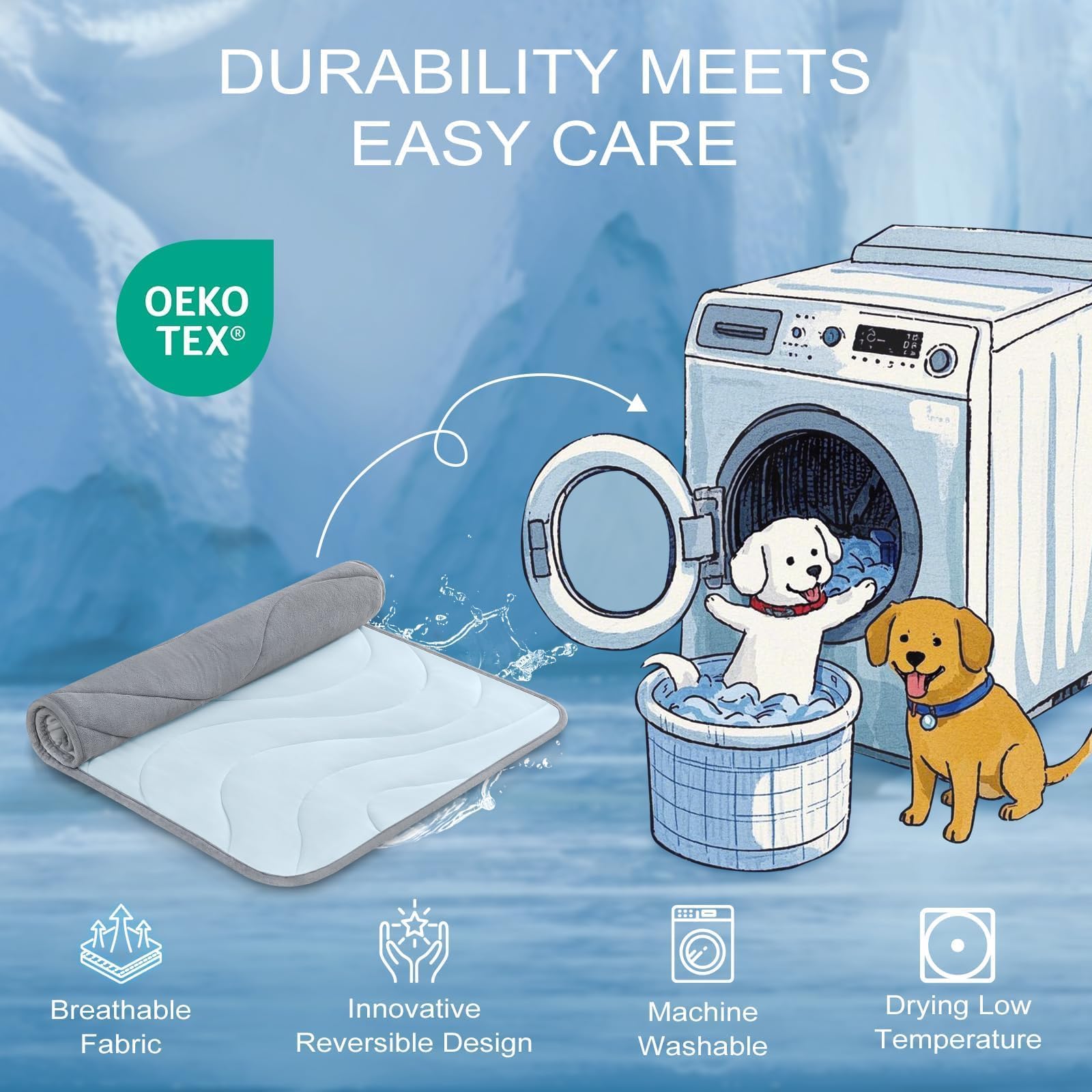 Cozyide 40x28 inch mat laid flat for spacious comfort.