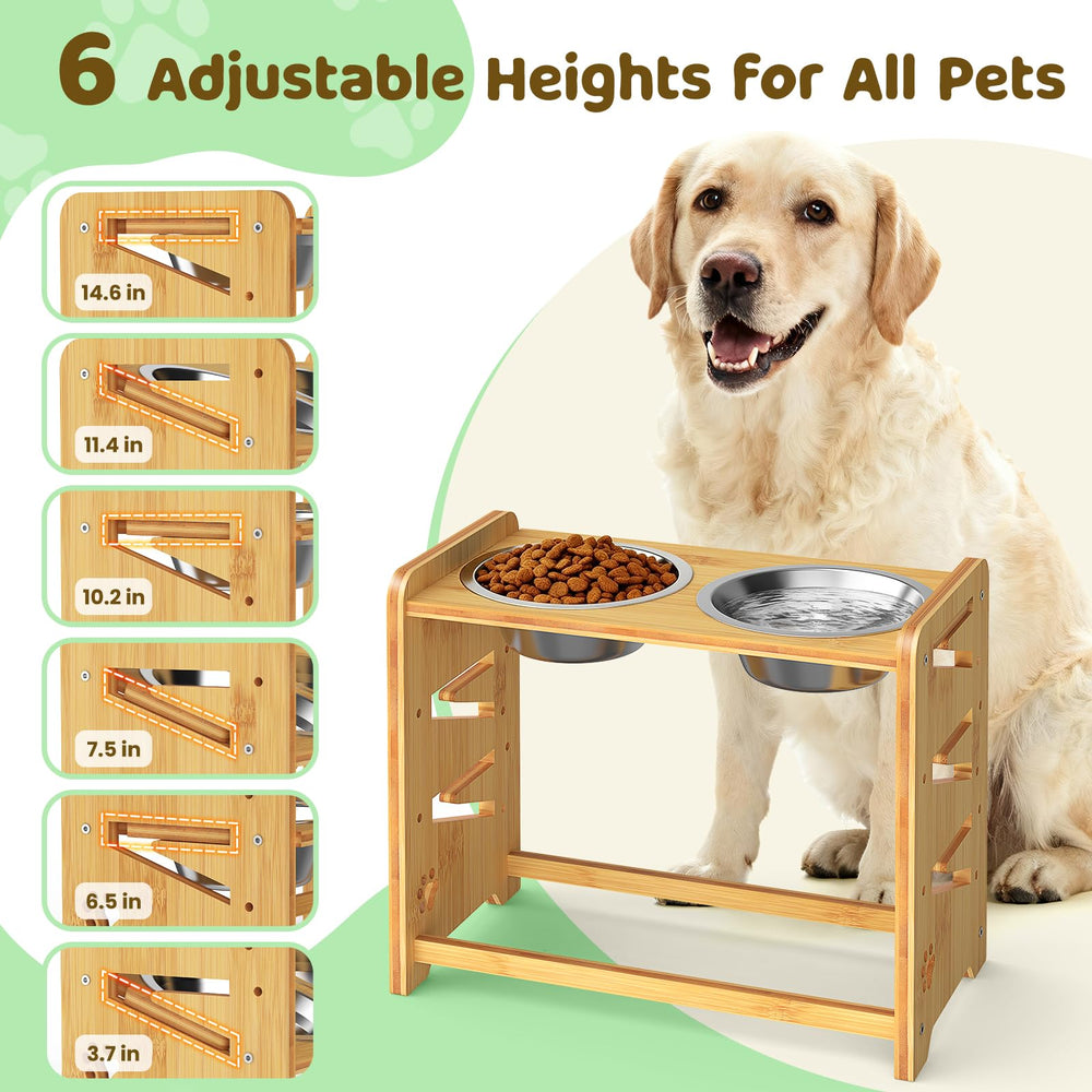 CozyLazy height adjustment highlights six levels for growing dogs.