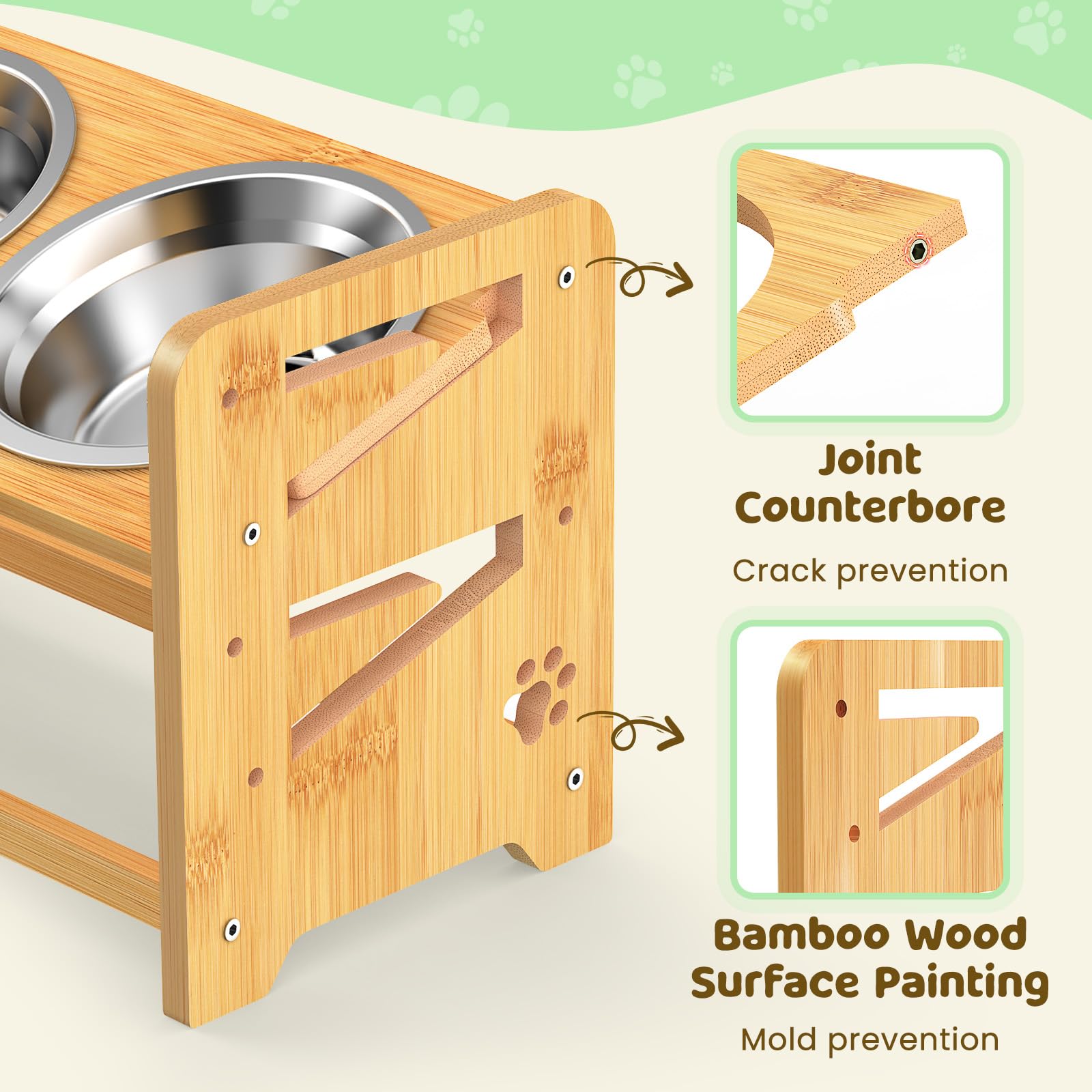 CozyLazy stainless steel bowls are durable and easy to clean.