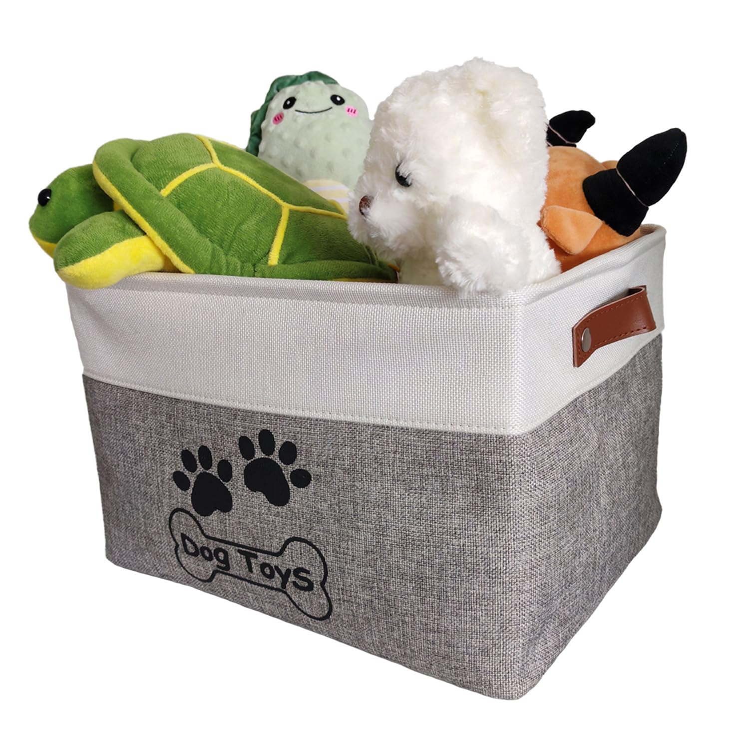 CPAKOWLGOO large-capacity dog toy bin offers ample space for toys.