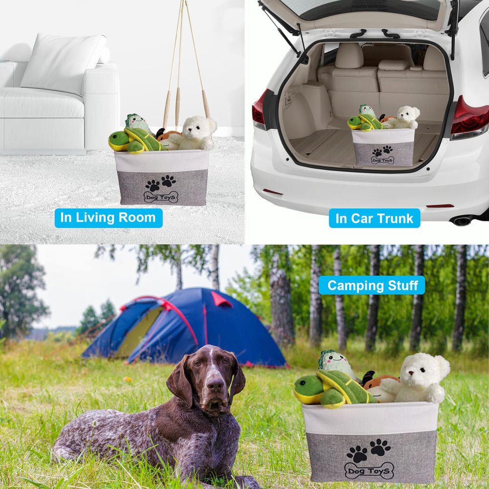 cpakowlgoo multi-purpose bin for toys blankets and grooming supplies.