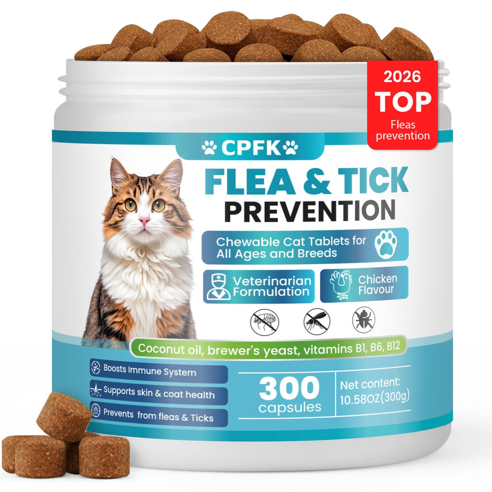CPFK cat chewables for flea prevention, easy to feed daily.