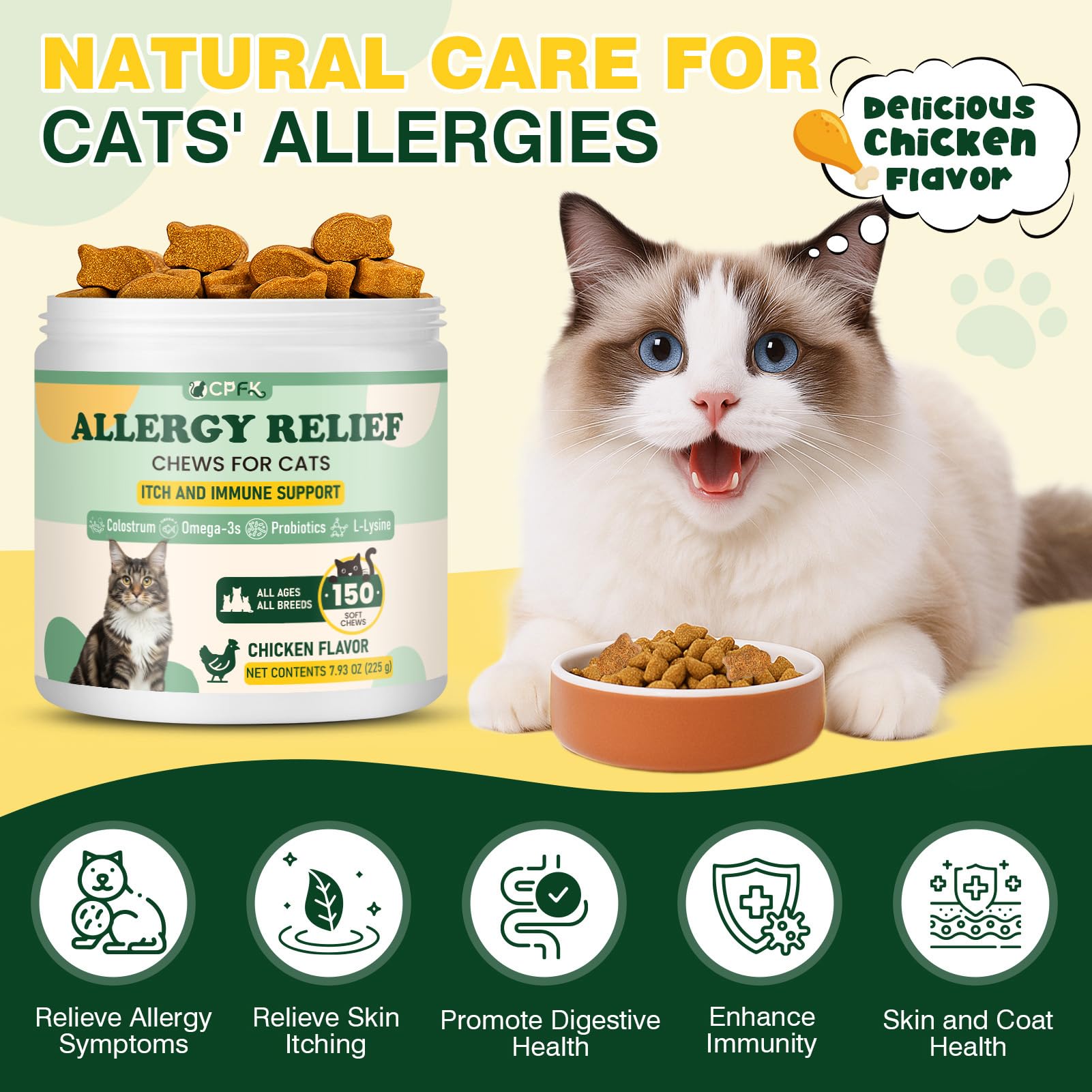 CPFK Chicken flavor soft chews appealing to picky cats