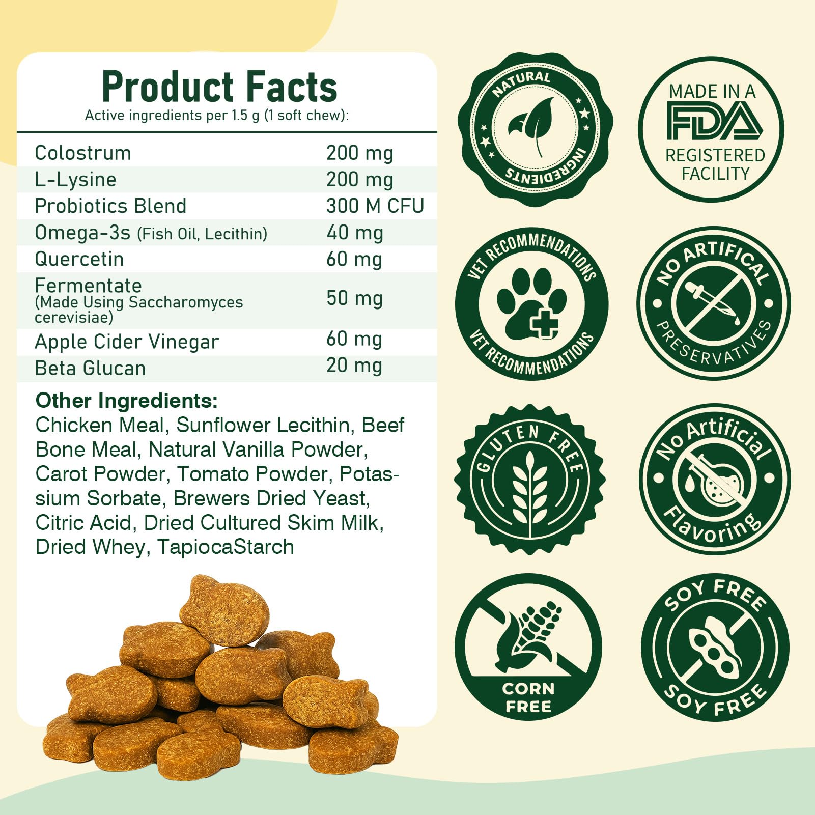 CPFK Easy-to-serve cat treats for daily allergy relief routine