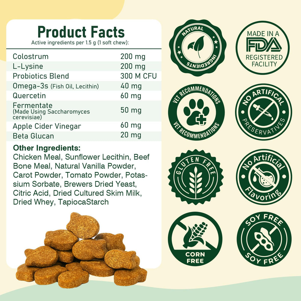 CPFK Easy-to-serve cat treats for daily allergy relief routine